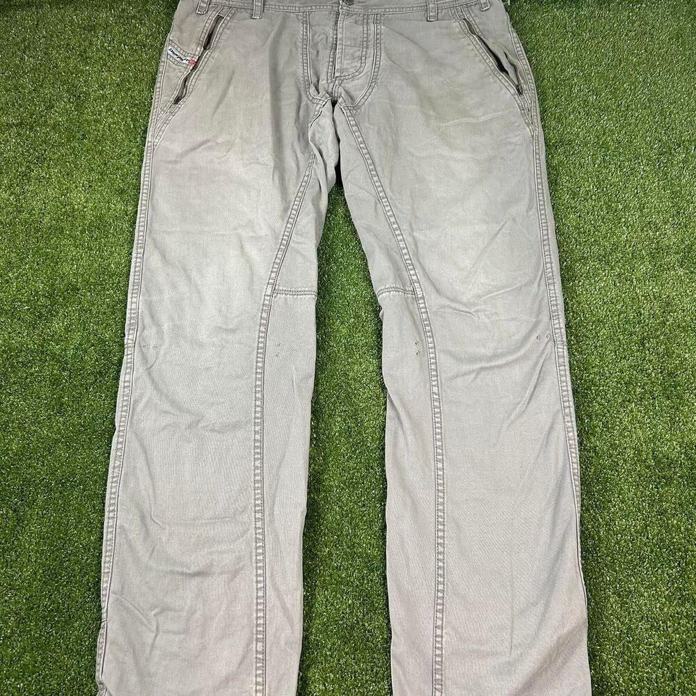 Diesel Men's Grey and Khaki Trousers